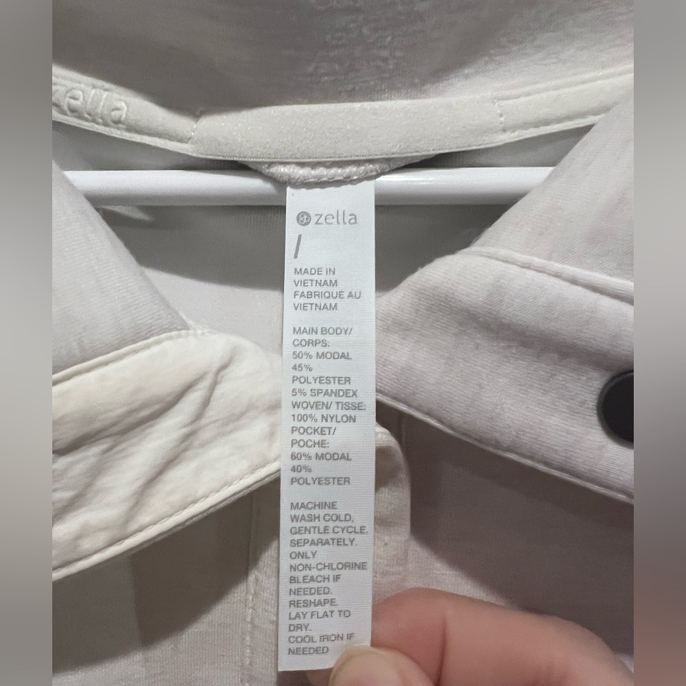 Zella Cream Half Button-up Pullover - Picture 3 of 3